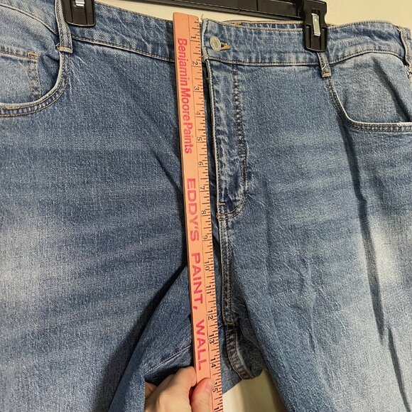 Anthropologie Pilcro Jeans Women 18W Plus Blue Relaxed Fit Tapered Leg T6 - Picture 9 of 11